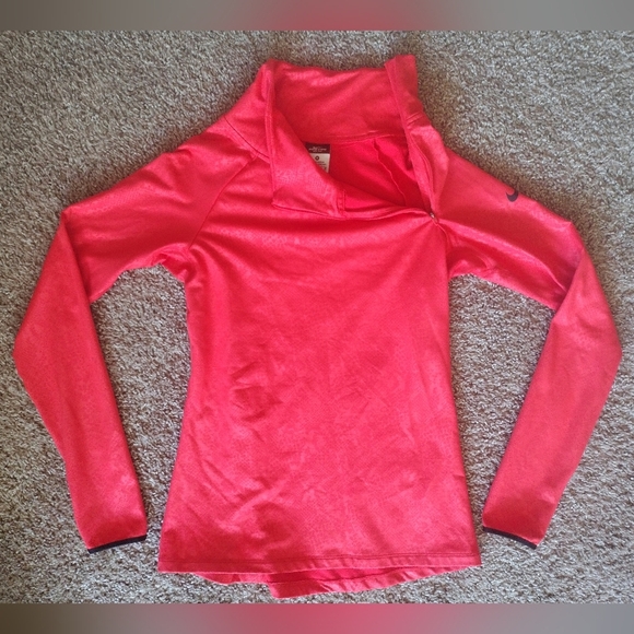 Nike Pro Dri-fit Running Angle Zip Long Sleeve Pullover - Picture 1 of 12